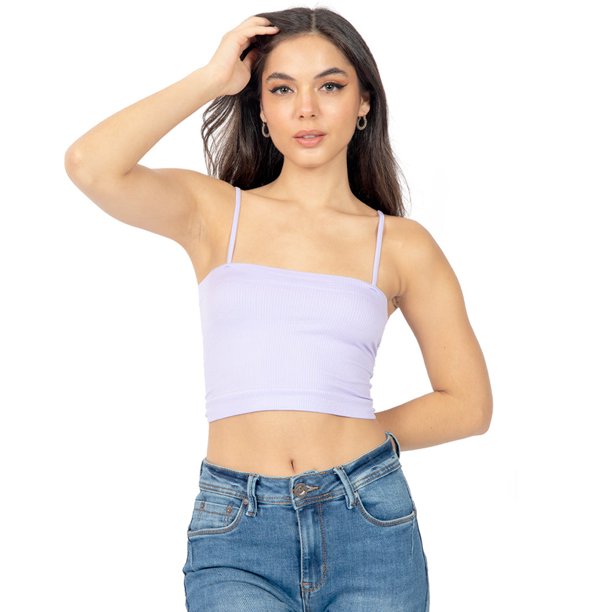 Top Básico De Tirantes Para Mujer Quarry Color Morado Claro