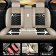 thumbnail image 4 of LAONNVIR Black Car Seat Covers Full Set Leather Waterproof Universal Fit for Ford Escape 2001-2024 2025(Black&Beige), 4 of 9