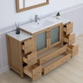 thumbnail image 6 of Vanity Art 60" Single Sink Freestanding Bathroom Vanity Set with Ceramic Top and Mirror, 6 of 8