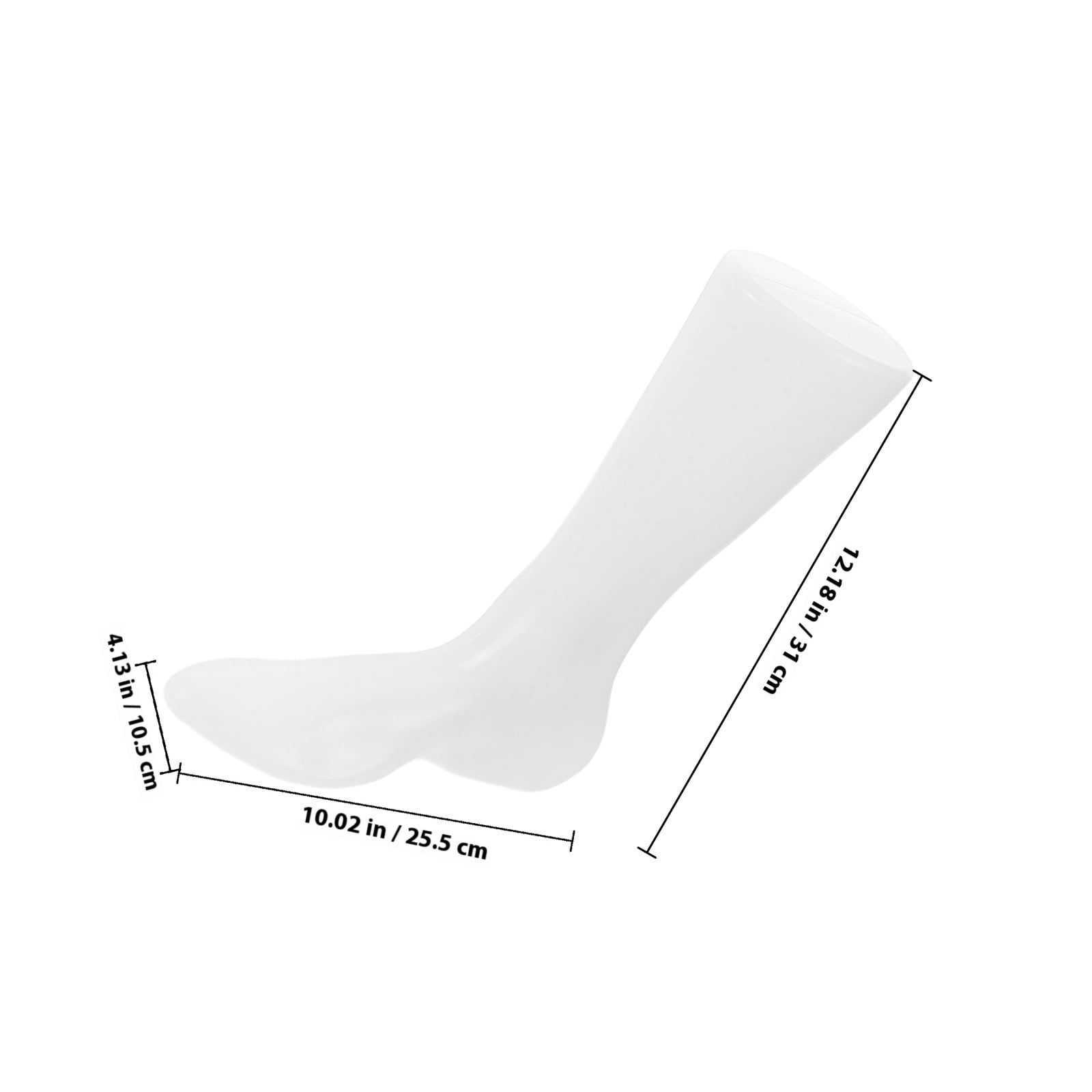 UPOUART Set of 2 White Plastic Foot Mannequins for Sock Display, Shoe Photography, Retail Presentation and Store Use