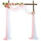 thumbnail image 3 of Telón de fondo de paneles de cortina de boda Colco 70x550cm Blanco y Rosa Melocotón, 3 of 8