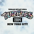 thumbnail image 2 of Men's Teenage Mutant Ninja Turtles 1984 New York City Floral Logo Graphic Tee White/Blue Medium, 2 of 4