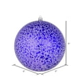 thumbnail image 2 of Vickerman 6" Purple Crackle Ball Ornament, 4 per Bag, 2 of 3
