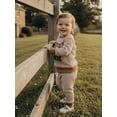 thumbnail image 6 of BemeyourBBs Auntie's Little Bestie Toddler Baby Boy 2 Piece Outfits Long Sleeve Letter Embroidery Waffle Knit Sweatshirt Pants Set Kids Spring Fall Winter Clothes, 6 of 9