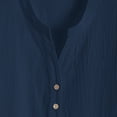 thumbnail image 6 of ClodeEU Womens Summer V Neck Short Sleeve Tops Shirts, Dressy Casual Blouse Spring Vacation Tshirts Clothes Navy,Womens Plus XL, 6 of 7