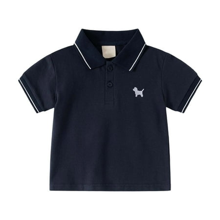 REDARER Boys Short Sleeve Polo Shirt Summer Casual Top with Collar Comfortable Breathable Shirt for Kids and Toddlers Size:3-4 Years