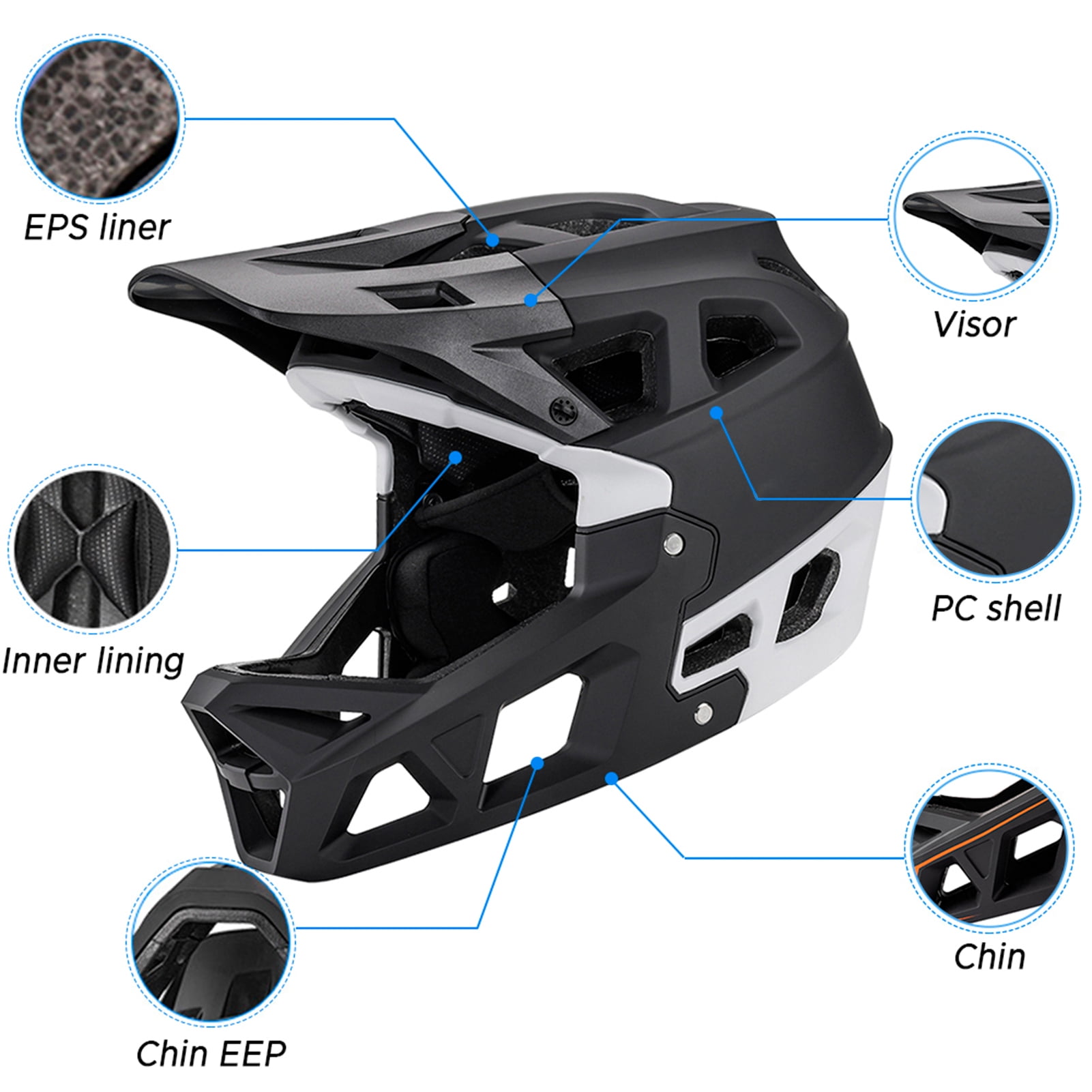 Helmet Full Face Mountain Bike Helmet Adult Racing Downhill  Helmet For Men/Women Adult Mountain Bike Helmet With Visor Over 31 Vents Bike Helmet