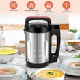 thumbnail image 5 of 2L 6-in-1 Multifunctional Electric Soup Maker with LCD Panel Stainless Steel, 2-6 Servings Capacity Black, 5 of 11