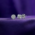 thumbnail image 4 of AFFY 2 Carat 6.5MM Moissanite Diamond Solitaire Stud Earrings for Womens 14K White Gold over Silver, 4 of 5