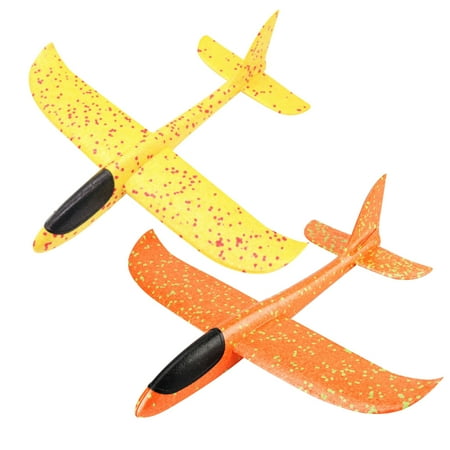 

2pcs 48cm Double Opening Children s Toy Hand Throwing Planes Gliders Fun Toys Party Favors for Kids Not Included Battery