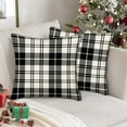 thumbnail image 2 of Set of 2 Black White Buffalo Check Plaids Throw Pillow Covers 16 x 16 Inch Rustic Farmhouse Decorative Retro Classic Gingham Cushion Case Home Decor Square Pillowcases for Sofa Bedroom, 2 of 5