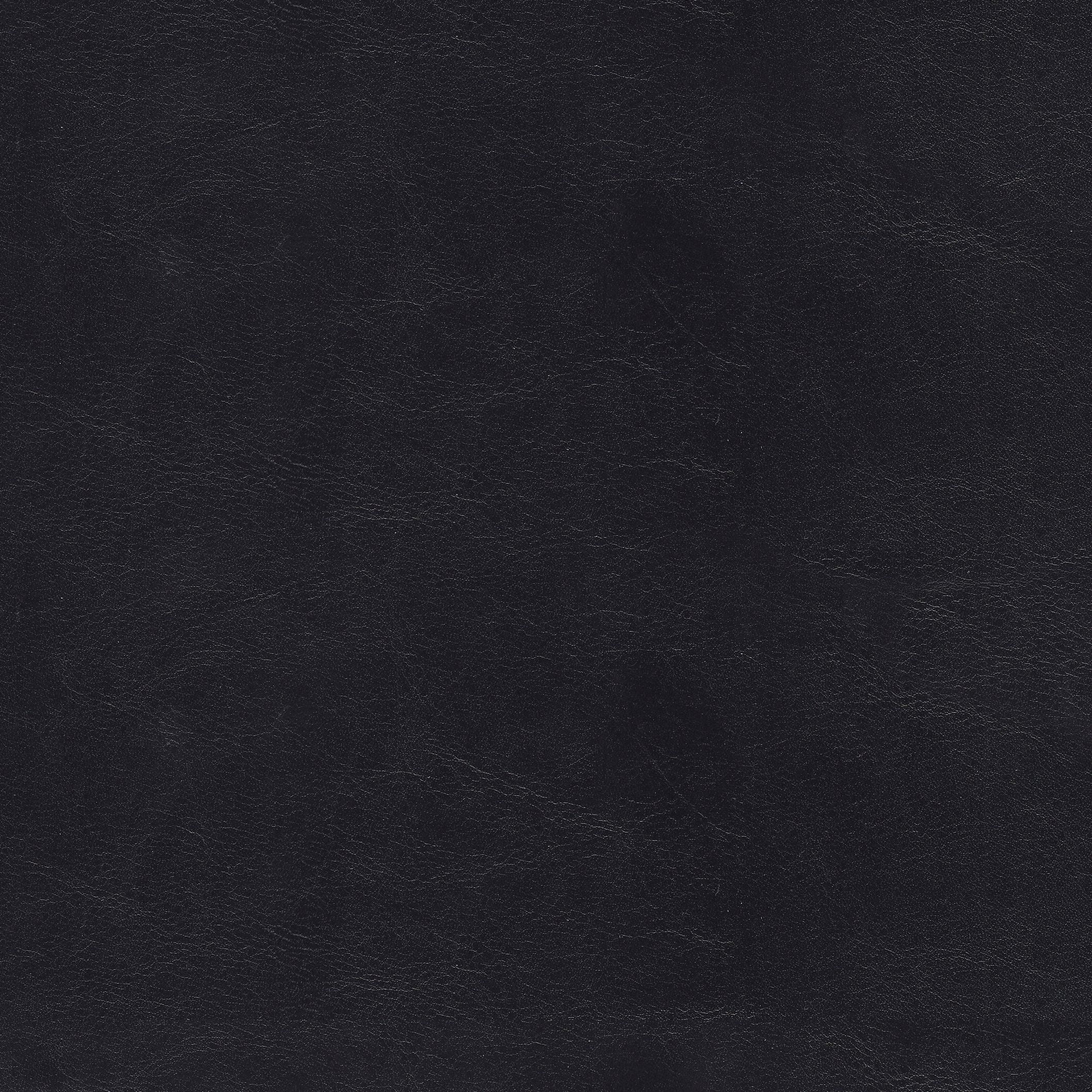 Leatherette Single Button Tufted Round Ottoman with Wooden Feet Large Black and Brown - Saltoro Sherpi
