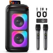 JYX Party Speaker Bluetooth, 40W Powerful Outdoor Speaker System with 2 Mic, Remote Control, T37-T