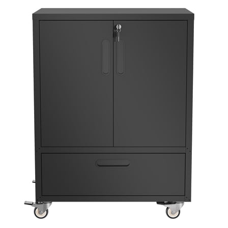 S-HOME Mobile Tool Cabinet with Wheels,40" H x 30" W x 20" D Lockable Drawer Heavy-Duty Steel Storage for Workshop
