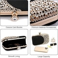 thumbnail image 2 of Fashion Womens Rhinestones Evening Clutch Bag Wedding Purse Bridal Prom Handbag Party Bag, 2 of 7