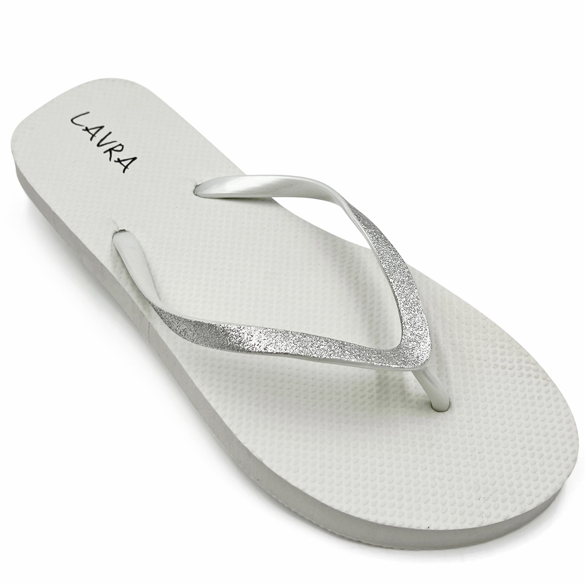 LAVRA Women's Glitter Flip Flop Bling Bridal Beach Thong Sandals