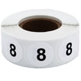 thumbnail image 1 of Circle Dot Number 8 Stickers | 0.75" Inch Round | 500 Pack, 1 of 3