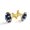 Color 3, variant on Men's Classic Stainless Steel, Black Pineapple Stripes Pattern Cufflinks Business Wedding Shirts, Golden