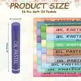 thumbnail image 2 of Uxcell Soft Oil Pastels, Oil Pastel Crayons Vibrant Color Blendable Art Supplies for Painting Drawing Blending Painting Artists Beginners Professional(Dark Purple, Pack of 16), 2 of 6