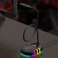 thumbnail image 4 of Micrófono De Computadora Con Luz De Ambiente Micrófono De Computadora De Escritorio Micrófono De Ajuste Flexible Universal Micrófono Usb Para Grabación De Videoconferencia sonducket EL009156-00, 4 of 5