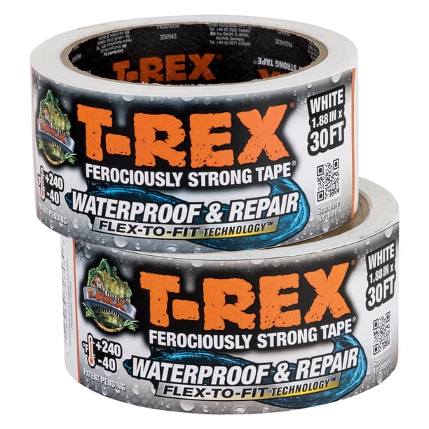 Cinta impermeable T-Rex, flexible y resistente, 1,88 cm x 9,14 m, paquete de 2
