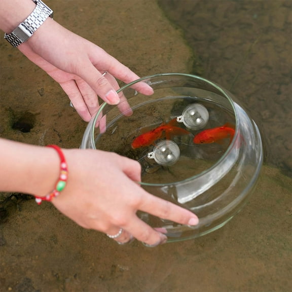 PTOOTP Decorative Spheres Aquarium Float Balls Glass Decoration Underwater Theme 10pcs