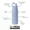 thumbnail image 2 of Simple Modern 34 fl oz Insulated Stainless Steel Mesa Wide Mouth Water Bottle with Handle and Push Button Straw Lid | Mystifying Blue Checkmate, 2 of 5