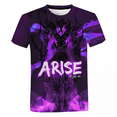 thumbnail image 3 of Camiseta de anime Solo Leveling para hombre, de manga corta, con estampado Harajuku, ropa de calle para hombre, tops de gran tamaño, traje de demonio para Halloween, 3 of 5