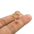 thumbnail image 3 of Crystal Quartz Natural Gemstone Coffin Ring, 18K Gold Plated 925 Sterling Silver Unisex Handmade Ring Son Daughter Men's Women's Husband Wife Mom Dad Gifts (Crystal Quartz-Yellow Gold, Size 7), 3 of 4