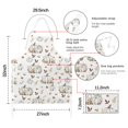 thumbnail image 7 of Fall Pumpkins Leaves Pattern Apron-Garden Aprons for Women with Pockets-Cotton Linen Waterproof Kitchen Cooking Gardening Aprons Adjustable for Kitchen,Cooking,BBQ and Salon 33"x27", 7 of 7