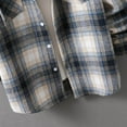 thumbnail image 5 of Momasggi Men's Flannel Hooded Shirts Fashion Plaid Long Sleeve Hoodie Jacket Casual Button Down Shacket with Pockets Gray M, 5 of 8