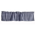 thumbnail image 2 of poplin gingham checkered window valance 58 wide navy, 2 of 2