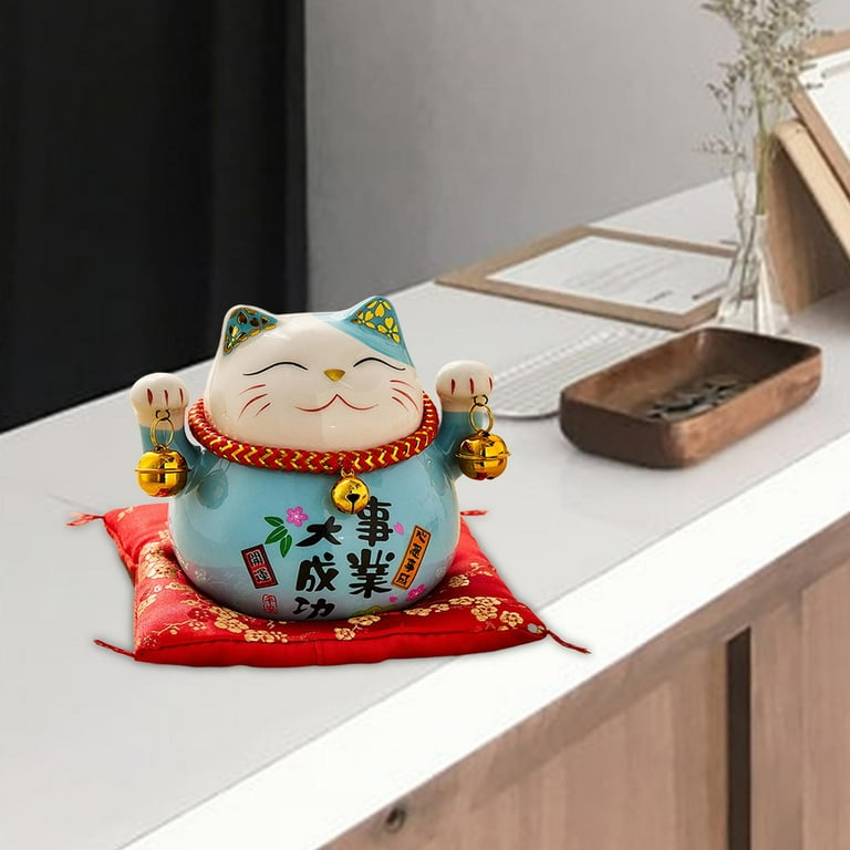 Chinese Good Luck Cat Piggy Feng Shui Ceramic Figurine Chinese Good Luck Cat Piggy Feng Shui Ceramic Figurine