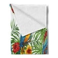 thumbnail image 2 of Exotic Soft Flannel Fleece Blanket, Tropical Parrot Birds Sitting on Tree Branches Along Hibiscus Blooms Rainforest Palm, Cozy Plush for Indoor and Outdoor Use, 60" x 80", Multicolor, by Ambesonne, 2 of 5
