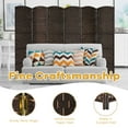 thumbnail image 6 of Costway 6-Panel Room Divider 6Ft Weave Fiber Folding Privacy Screen Brown, 6 of 11