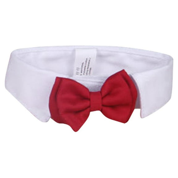 GOOHOCHY  Pet Bow Tie Cat Collar Custom Large Birthday Supplies White