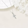 thumbnail image 3 of Cross Necklace for Women Infinity Cross Necklace 14K White Gold Plated Faith Necklace, 3 of 6
