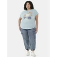 thumbnail image 2 of Terra & Sky Women's Plus Size Woodstock Graphic Tee with Short Sleeves, Sizes 0X-5X, 2 of 5
