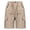 Khaki, variant on Grblisyd Shorts for Girls Summer Solid Color Elastic High Waist Cargo Drawstring Bermuda with Pockets Teen Kids Casual Knee