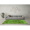 thumbnail image 3 of Ahgly Company Indoor Rectangle Abstract Green Modern Area Rugs, 8' x 10', 3 of 4