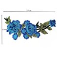 thumbnail image 5 of Kearding 2019 bordado 3D en forma de flor collar busto parches poliéster parche accesorio para ropa Tela de costura y artesanía azul Kearding JJ9066-02, 5 of 5