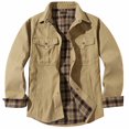 thumbnail image 1 of KIHOUT - Abrigo informal de manga larga con bolsillos tipo cargo, para otoño e invierno, tallas grandes, para hombre, tallas S-2XL, 1 of 5