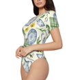 thumbnail image 2 of Naloa Vintage Utensils Women's Short-Sleeved Onesie, One-Piece Swimsuit for Parties, dates, clubs - X-Large, 2 of 9