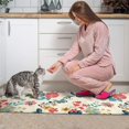 thumbnail image 3 of Pioneer Flower Floral Print Pattern Kitchen Rugs Sets Of 2,Anti Fatigue Kitchen Mat Rugs Non Slip Washable,Decorative Kitchen Floor Mats for Kitchen,Sink,Laundry,17"x30"+17"x47", 3 of 7