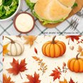 thumbnail image 3 of Jbralid Autumn Pumpkin Leaves Printed Linen Placemat Set of 4 for Home Kitchen Table Decor 12x18 inch, 3 of 4