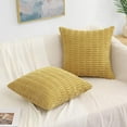 thumbnail image 6 of decorUhome Pack of 2 Decorative Throw Pillow Covers 24x24, Soft Corduroy Striped Couch Pillow Covers, Boho Modern Farmhouse Home Decor, Mustard Yellow, 6 of 9