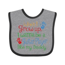 Inktastic Guitar Player Like Daddy Boys or Girls Baby Bib
