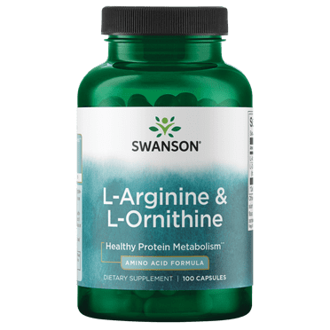 Swanson L-Arginine & L-Ornithine 100 Caps