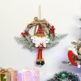 thumbnail image 4 of Adornos navideños para puerta, corona de reno, muñeco de nieve y Papá Noel, decoración navideña rústica para árbol de Navidad, 4 of 5