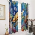 thumbnail image 2 of Ocean World Turtle Window Curtain Panels Grommet Blackout Curtains Blackout Curtains for Living Room, 2 of 7